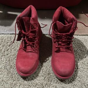 Limited edition red timberlands size 7
